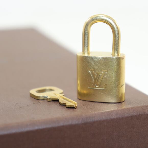 Louis Vuitton Brass Padlock & Key Set #312 Made in France - Picture 1 of 3